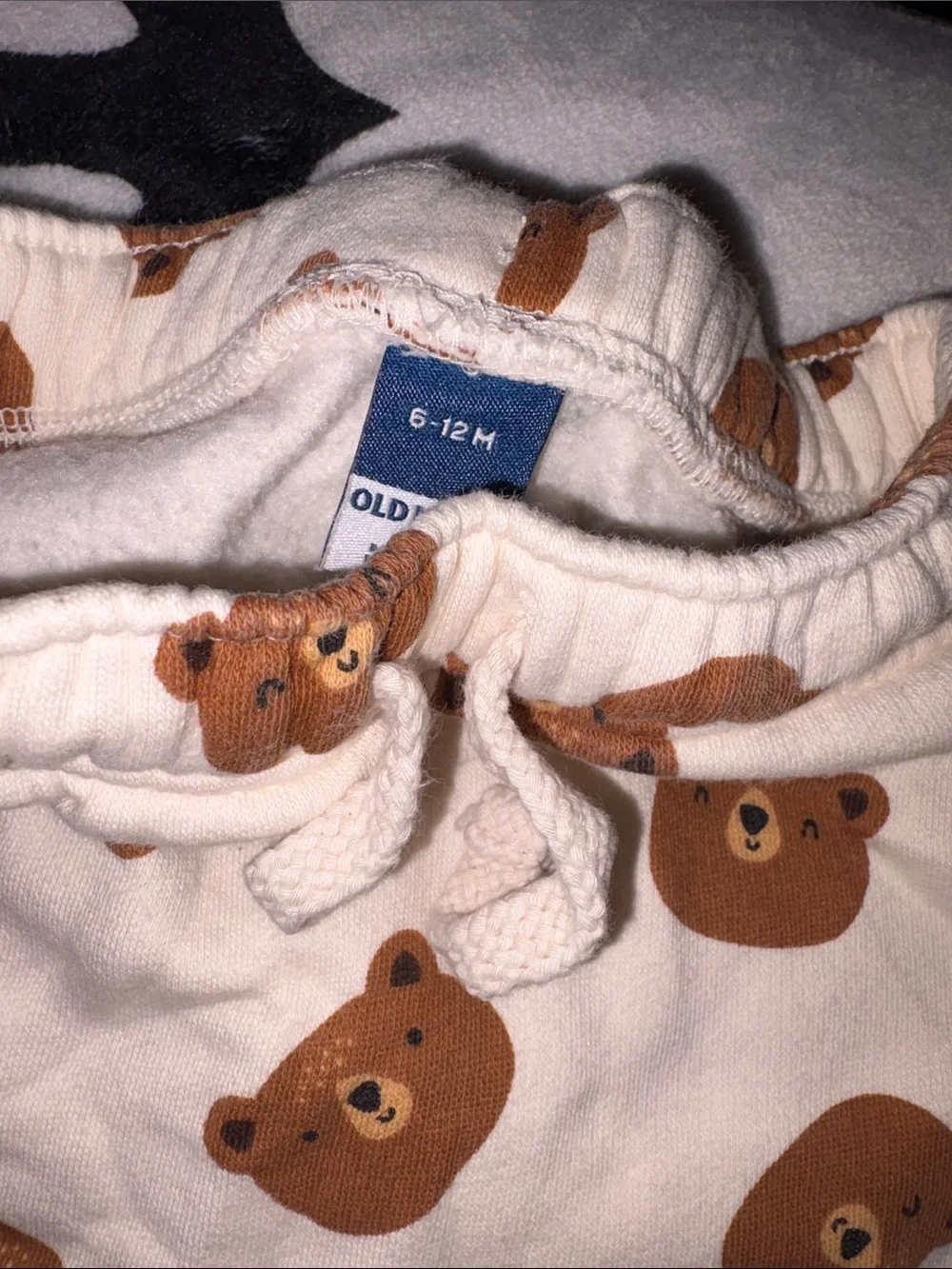 Old Navy Cream Shorts with Brown Bears